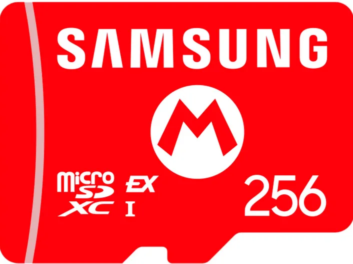 SAMSUNG Nintendo Switch 2 mircoSD Express Card 256 GB, memory card in Mario design