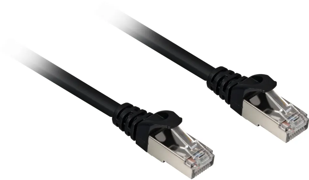 Cablu retea Sharkoon RJ45 Cat.6a S/FTP LSOH fara halogen 2 m negru