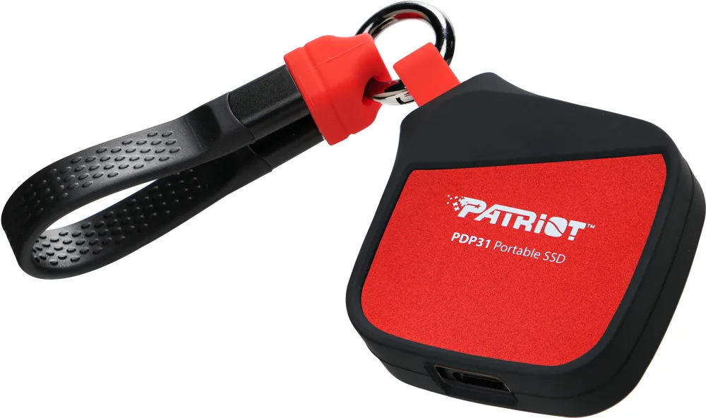 SSD extern portabil Patriot PDP31 500 GB USB-C 3.2 Gen 2 negru/rosu