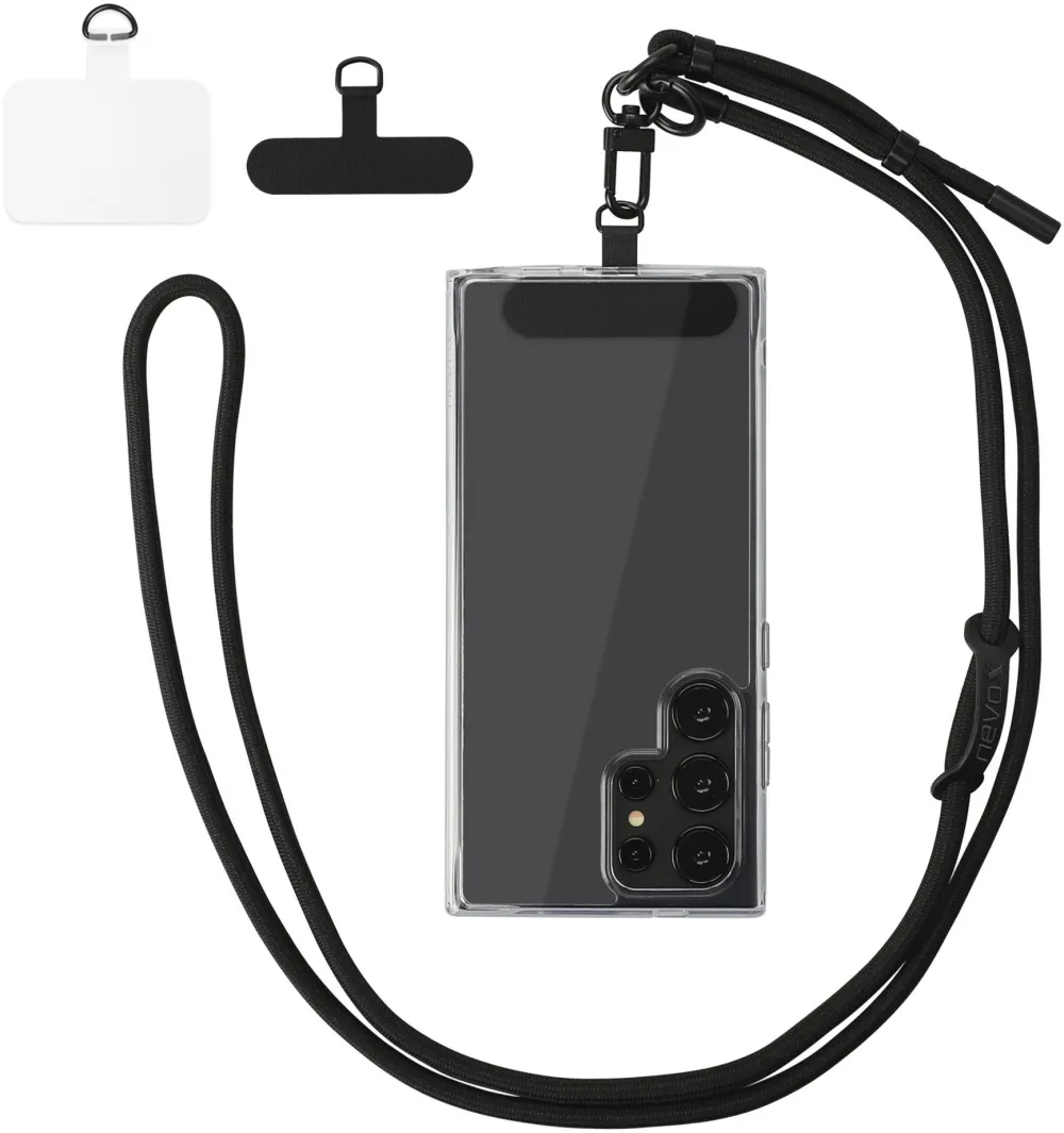 Nevox mobile phone strap / mobile phone chain universal (black)