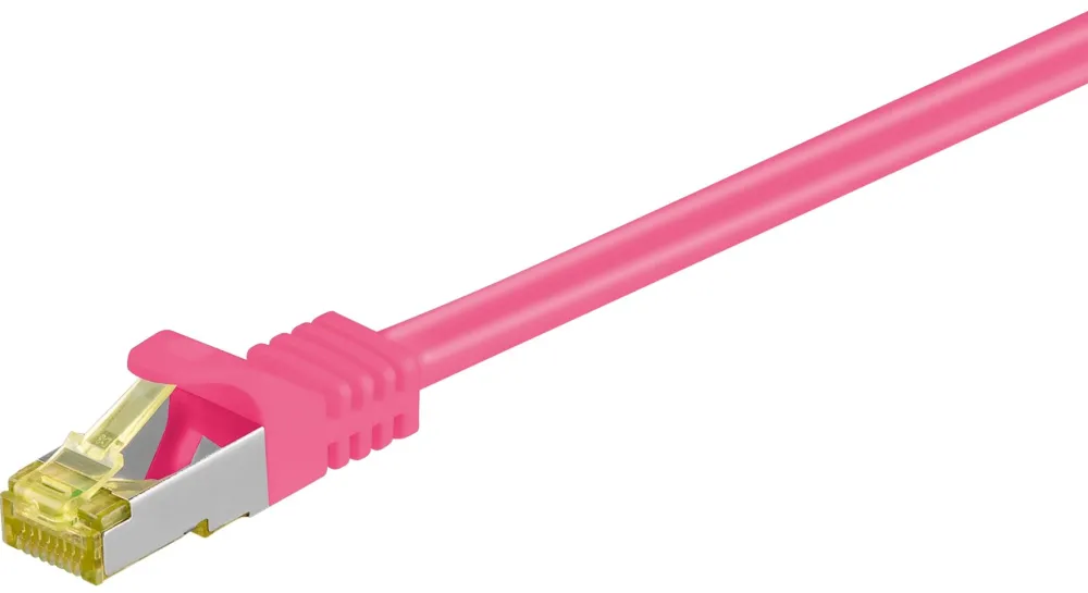 goobay Patch cable SFTP m.Cat7 pink 0,50m - LSZH, Magenta