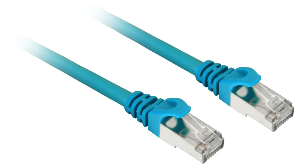 Cablu retea Sharkoon RJ45 CAT.6 SFTP albastru 1.5 m