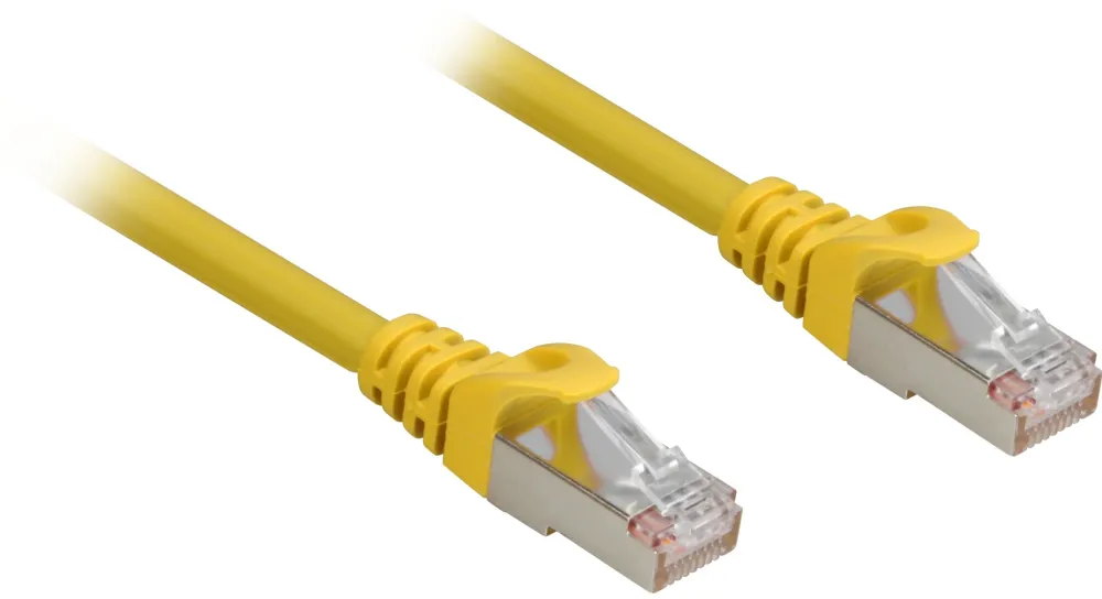 Cablu retea Sharkoon RJ45 Cat.6a S/FTP LSOH fara halogen 10 m galben