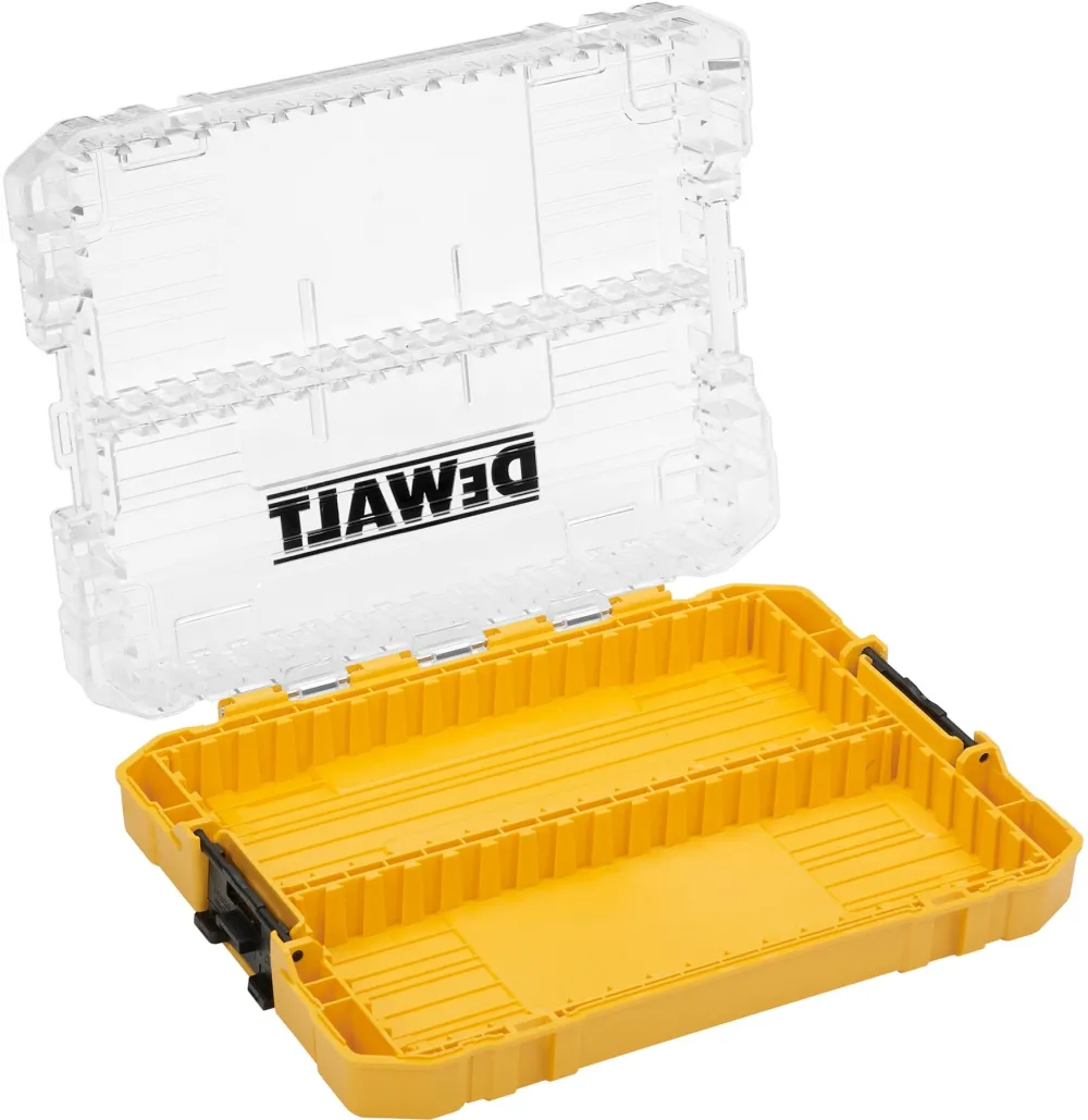 Cutie scule DeWalt TOUGHCASE medie DT70803-QZ galbena goala cu suporturi pentru biti si cutii vrac
