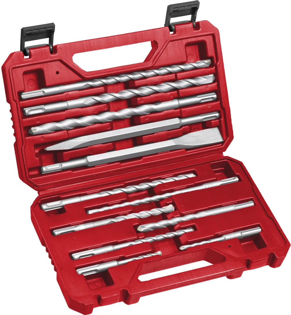 Set burghie si dalti SDS Plus Einhell-KWB 240290 5-16 mm 12 piese cu cutie de transport rosu