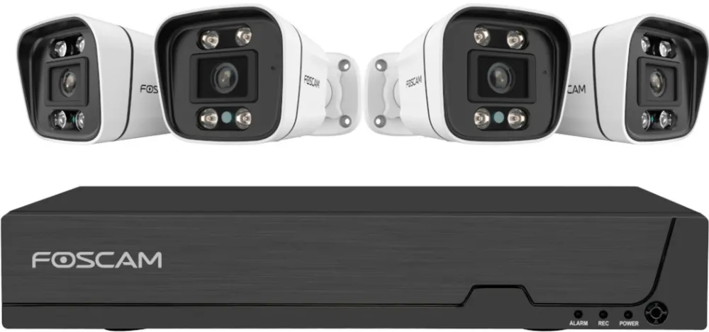 Foscam FNA 108 E B4 2T, set (black/white, FNA108E 8-channel NVR, 4x V8EP camera)