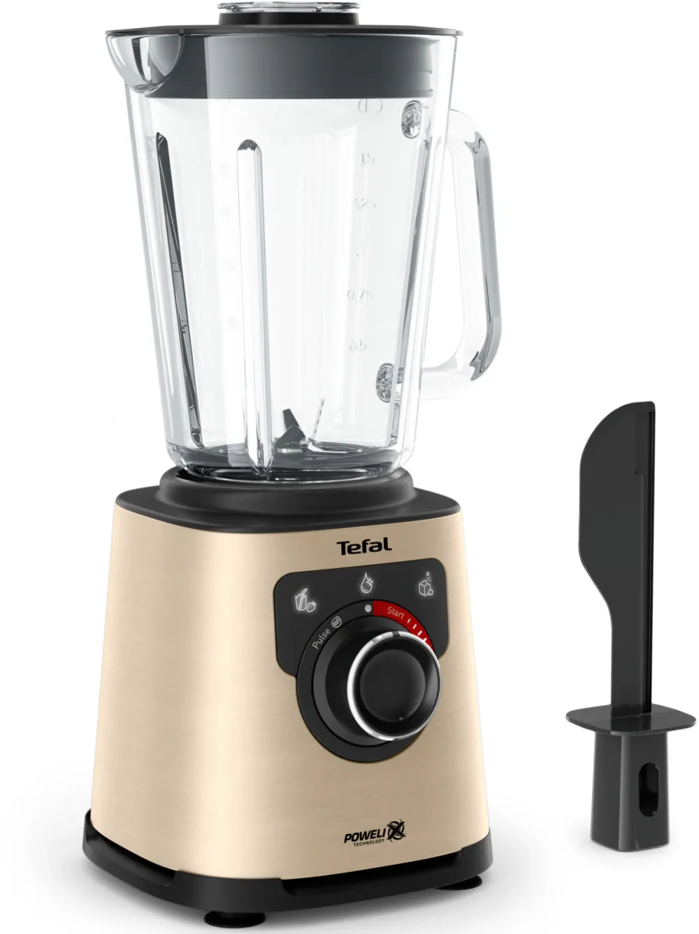 Blender de mare viteza Tefal PerfectMix+, 1200 W, recipient 1.5 L, 6 lame, 3 programe, Functie Autoclean, crem