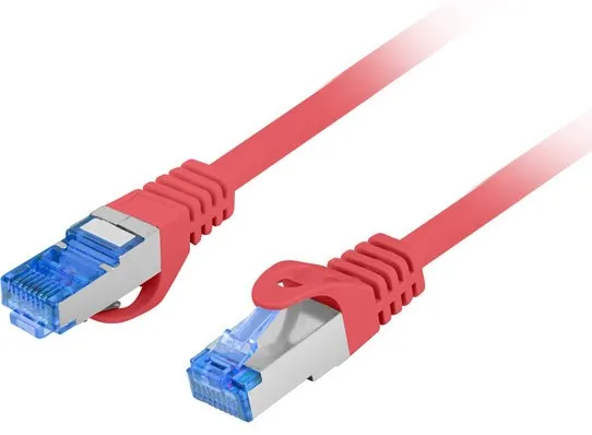 LANBERG PATCHCORD S/FTP CAT.6A 0.5M RED LSZH