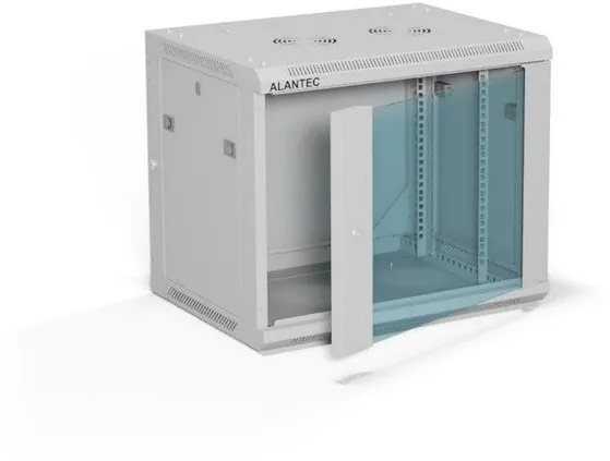 ALANTEC Racking cabinet 19" 9U 600x450, Grey FLAT PACK