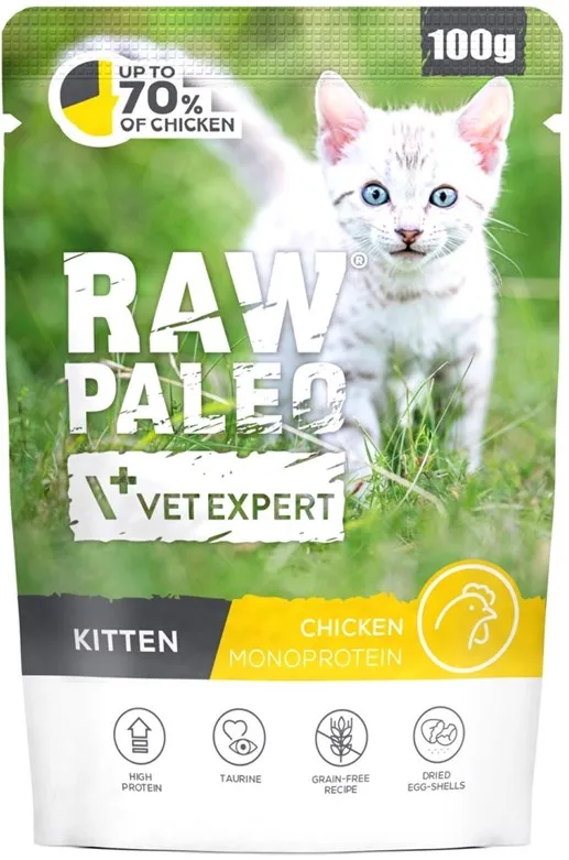 VETEXPERT Raw Paleo Kitten Chicken - wet cat food - 100g