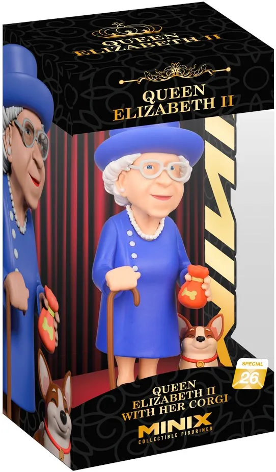 MINIX QUEEN ELIZABETH - QUEEN ELIZABETH II WITH CORGI