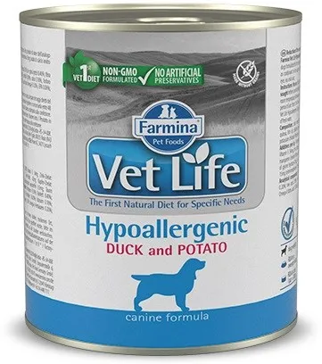 FARMINA Vet Life Diet DOG Hypoallergenic Duck & Potato - wet dog food - 300 g