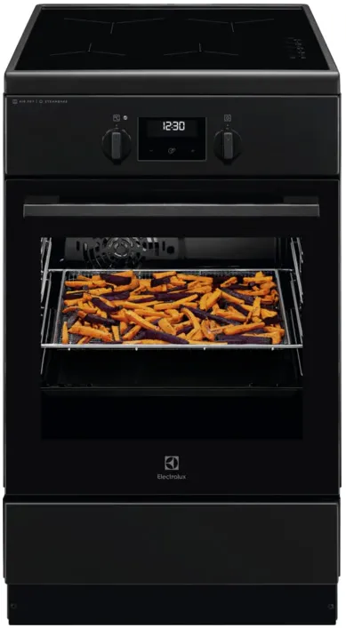 Aragaz Electrolux LKI564267K, Electric, 4 zone de gatit inductie, Cuptor electric, Grill, Timer, 50*60 cm, Negru mat