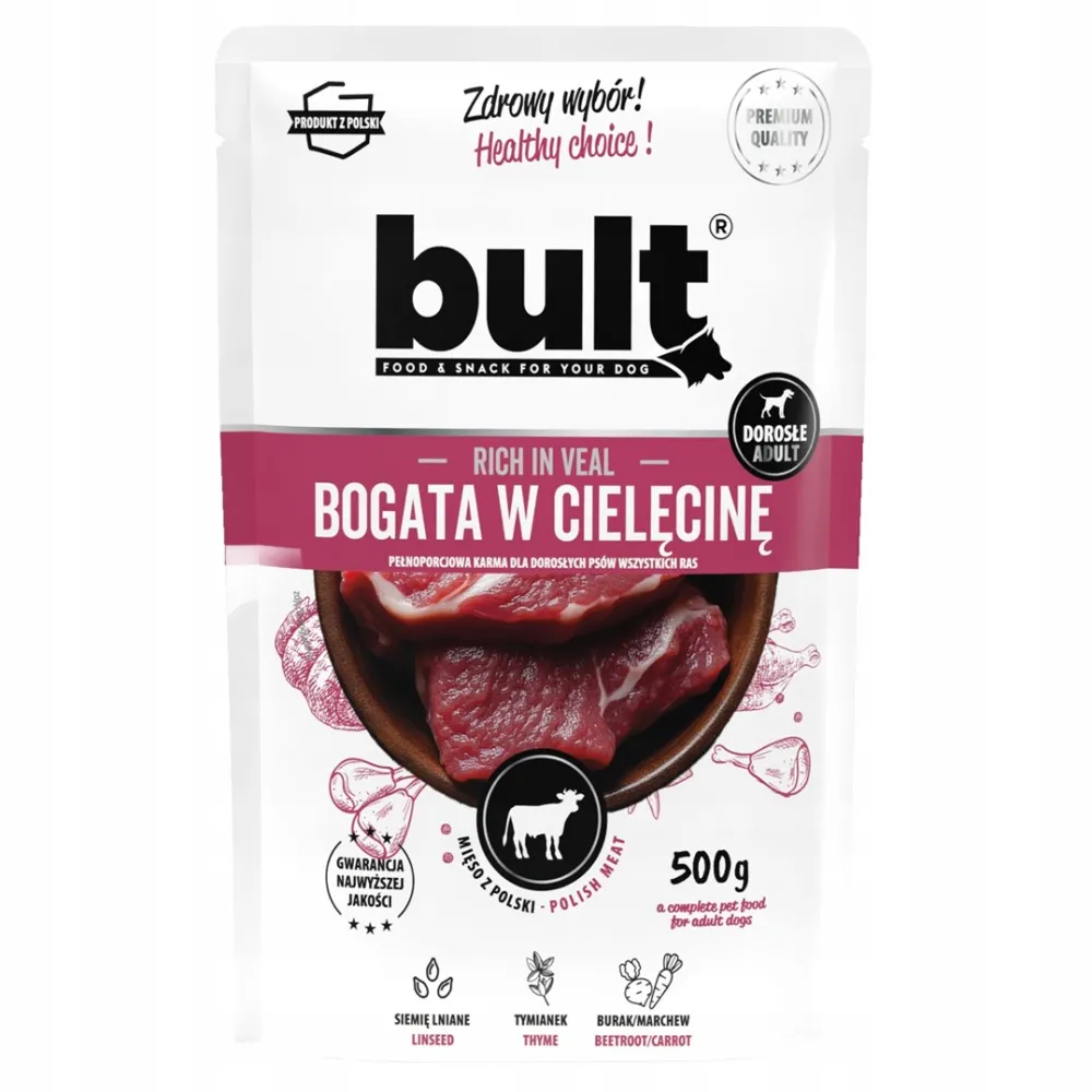 BULT Rich in veal - wet dog food - 500g