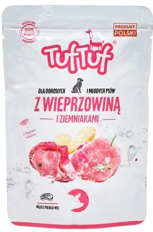Hrana umeda pentru caini TUF TUF cu porc si cartofi 300 g adult