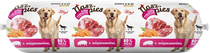 BIOFEED Our Dog Pork Loaf – wet dog food – 1000 g