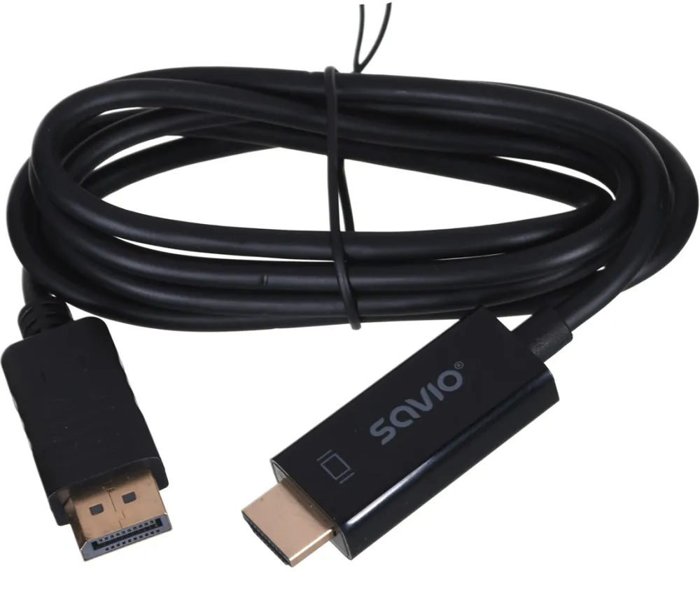 Cablu adaptor DisplayPort la HDMI SAVIO CL-56 1.5 m negru