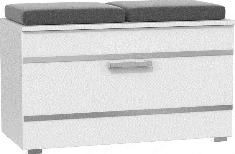 Topeshop OPAL SZAFKA BIEL shoe organizer Closed White