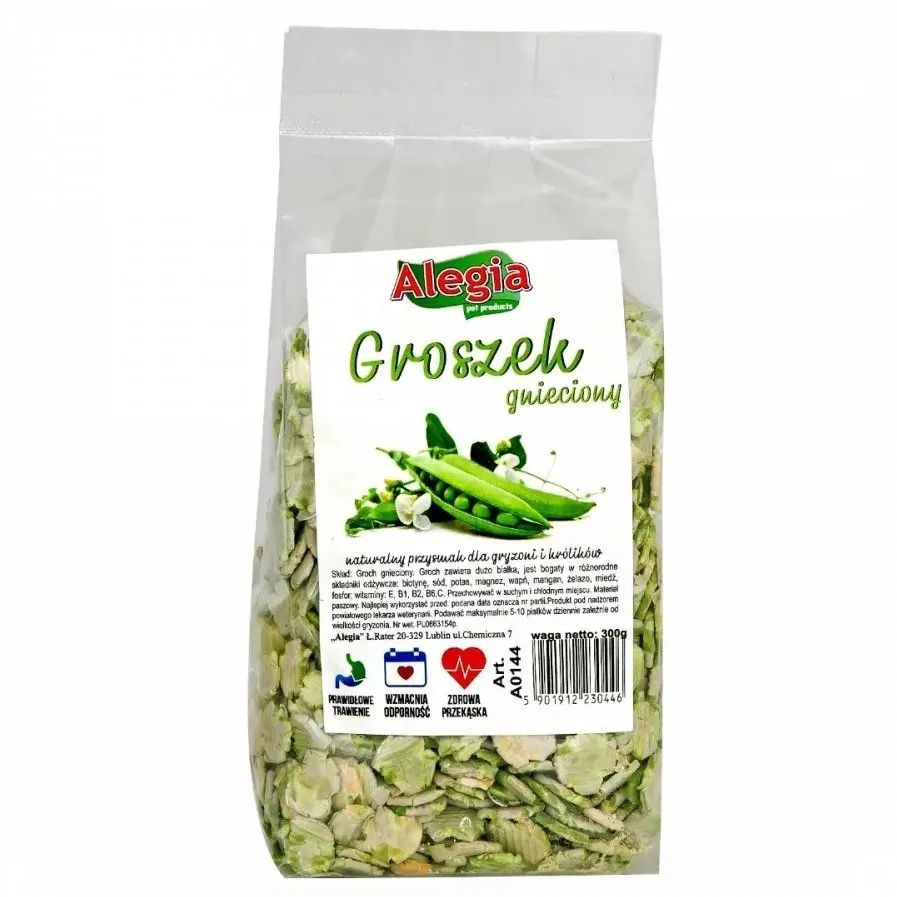 Recompensa mazare zdrobita pentru rozatoare si iepuri ALEGIA 300 g