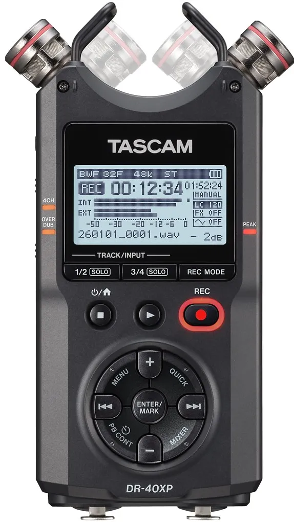 Tascam DR-40XP - portable four-track digital recorder with a USB audio interface