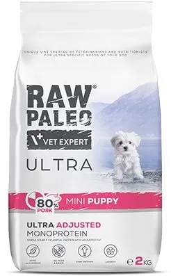 VETEXPERT Raw Paleo Ultra Mini Puppy Pork - dry dog food - 2kg