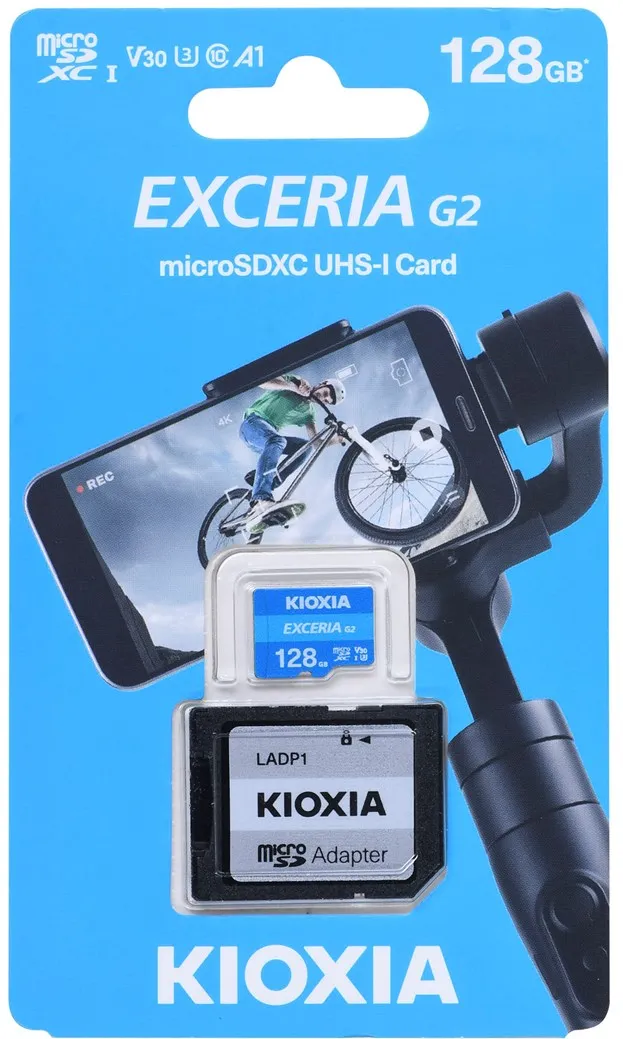 Card de Memorie Kioxia Card microSD 128GB Gen2 UHS-I U3 V30 adapter Exceria