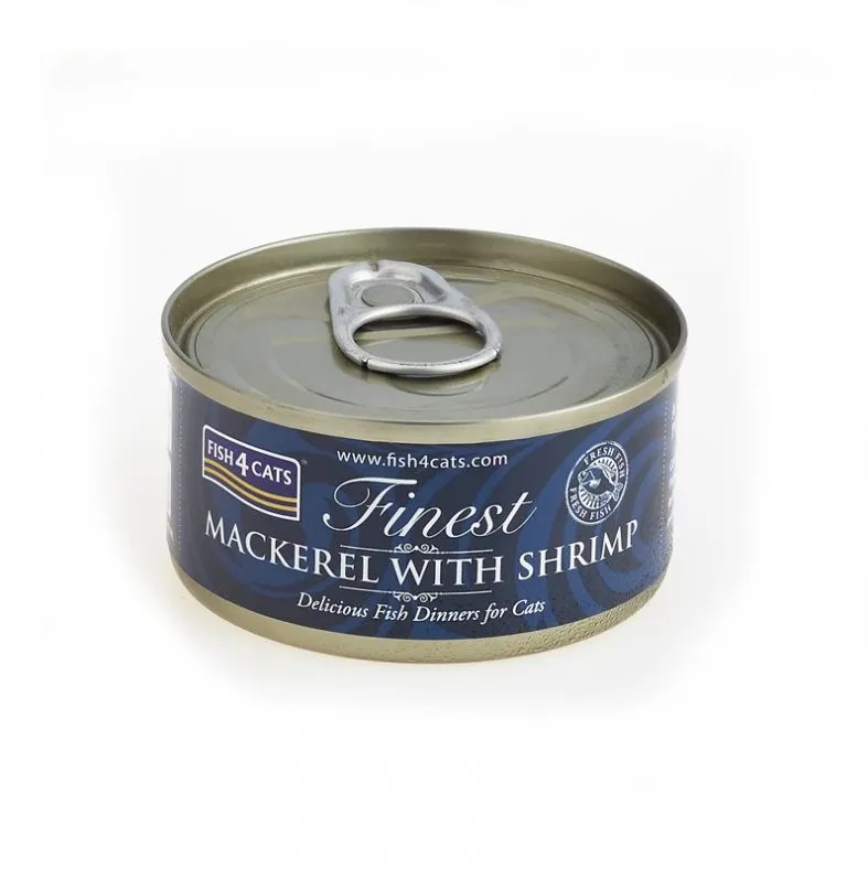 FISH4CATS Mackerel with shrimp - wet cat food - 70g
