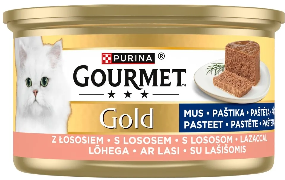 PURINA Gourmet Gold Mousse with salmon - wet cat food - 85g