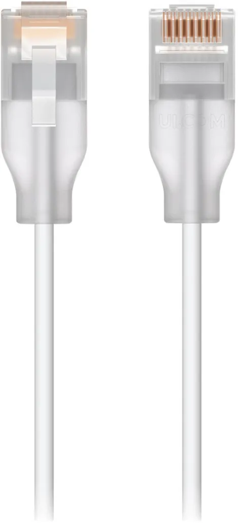 Ubiquiti UACC-Cable-Patch-EL-3M-W networking cable Translucent, White Cat6