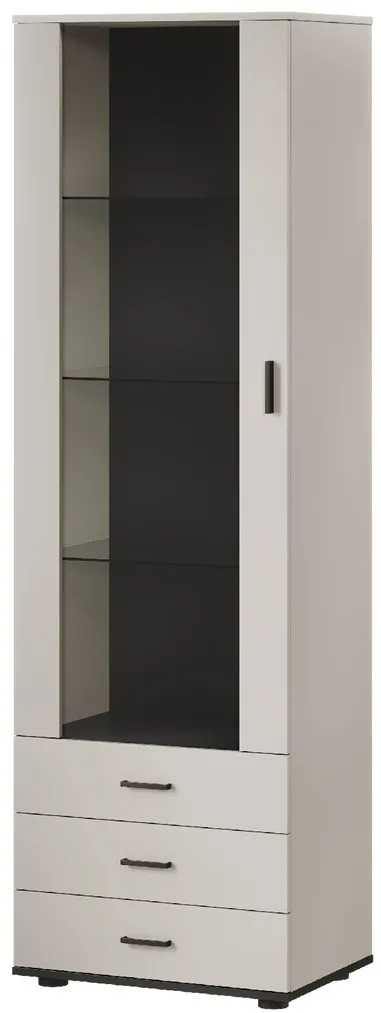Cama S1 SOHO display cabinet 60x41x192 cashmere + black