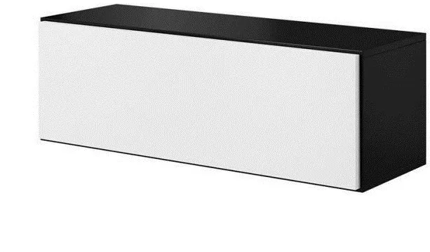 Dulap depozitare Cama MEBLE ROCO RO1 negru, alb 112 x 37 x 39 cm