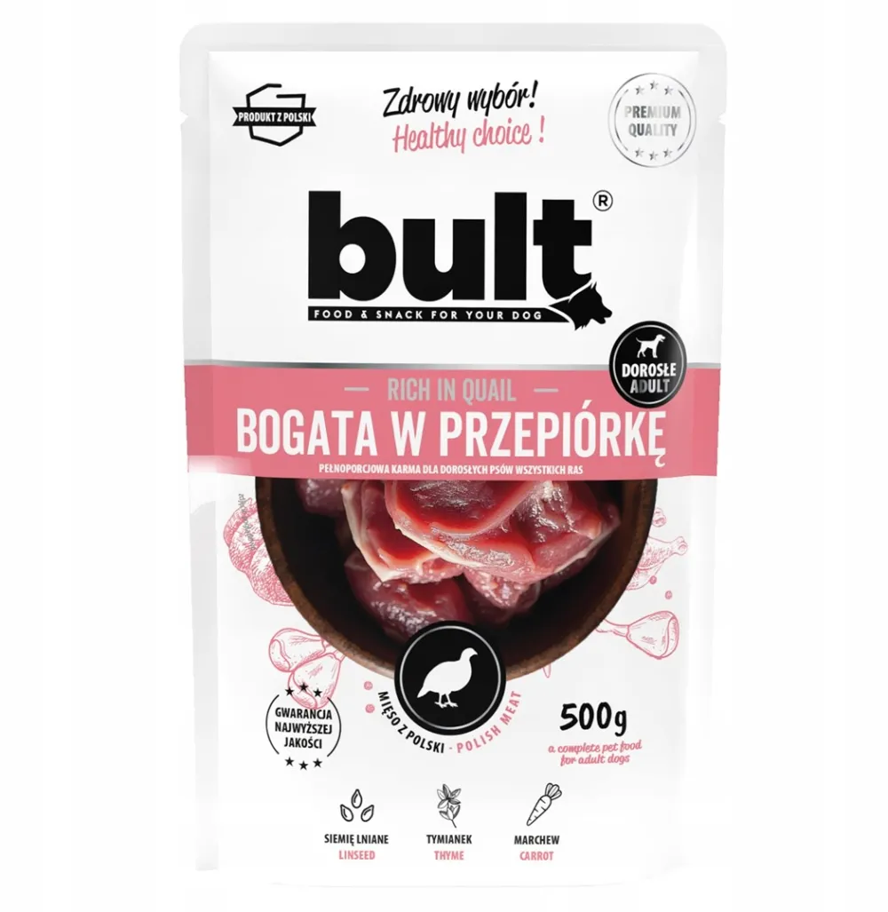 BULT Rich in quail - wet dog food - 500g