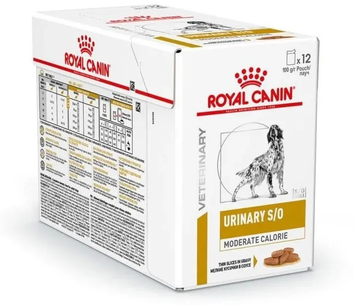 ROYAL CANIN Dog Urinary S/O Moderate Calorie - wet dog food - 12 x 100g
