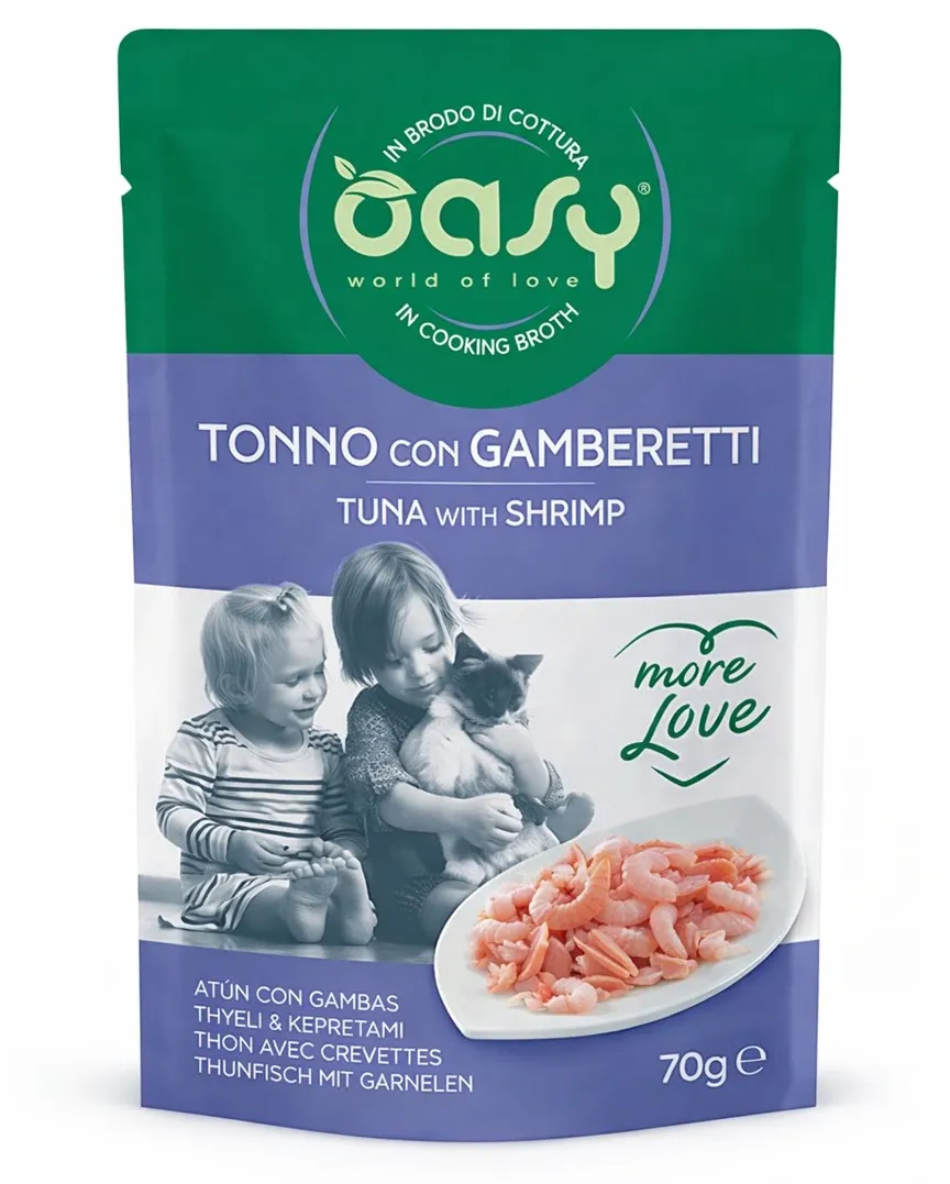 OASY More Love Tuna with shrimp - wet cat food - 70g