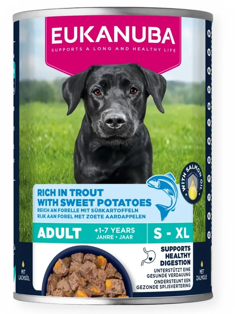 EUKANUBA Life Care Rich in trout and sweet potatoes - wet dog food - 400g