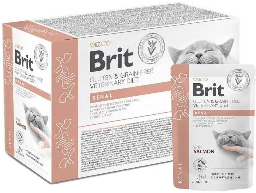 BRIT VD Renal Cat Pouch - wet cat food - 12x85g