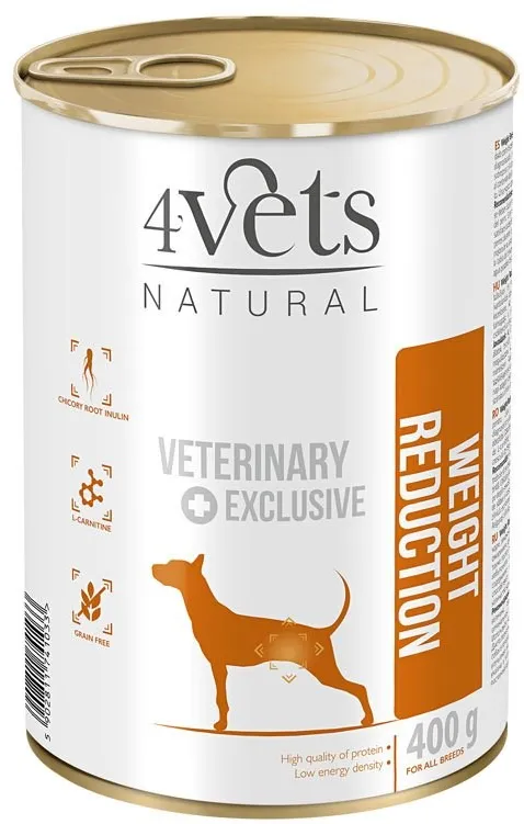 4VETS Natural Weight Reduction Dog - wet dog food - 400 g