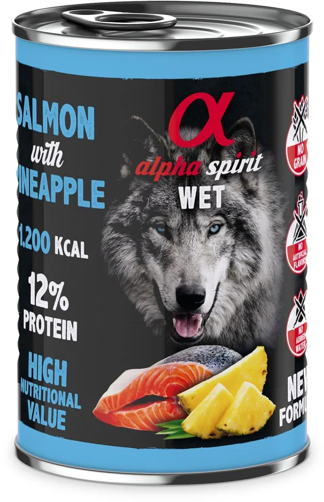ALPHA SPIRIT WET Salmon with pineapple - wet dog food - 400g