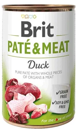 BRIT Pate&Meat Adult Duck - Wet dog food - 400 g