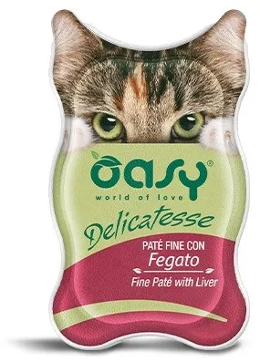 OASY Delicatesse Fine paté with Liver - wet cat food - 85g