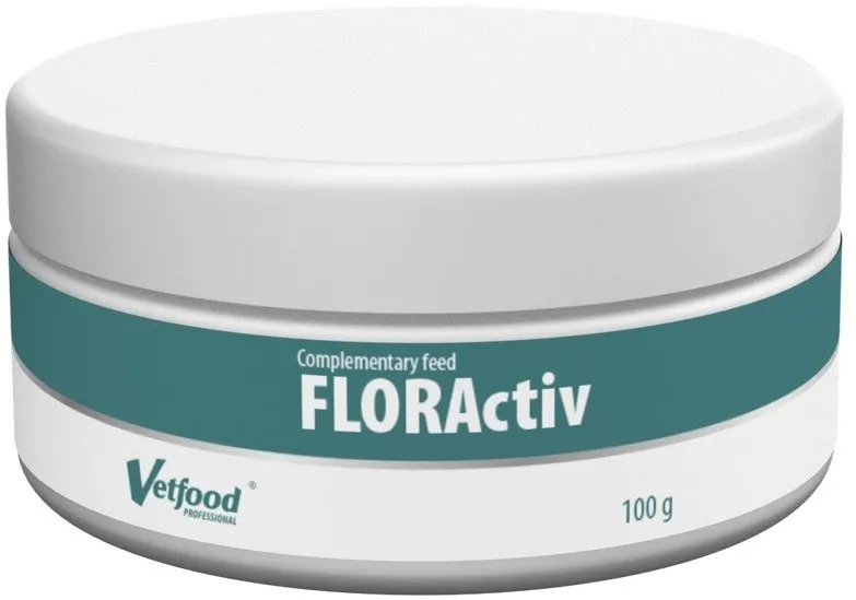 Supliment pentru flora intestinala Vetfood FlorActiv pentru caini si pisici 100 g