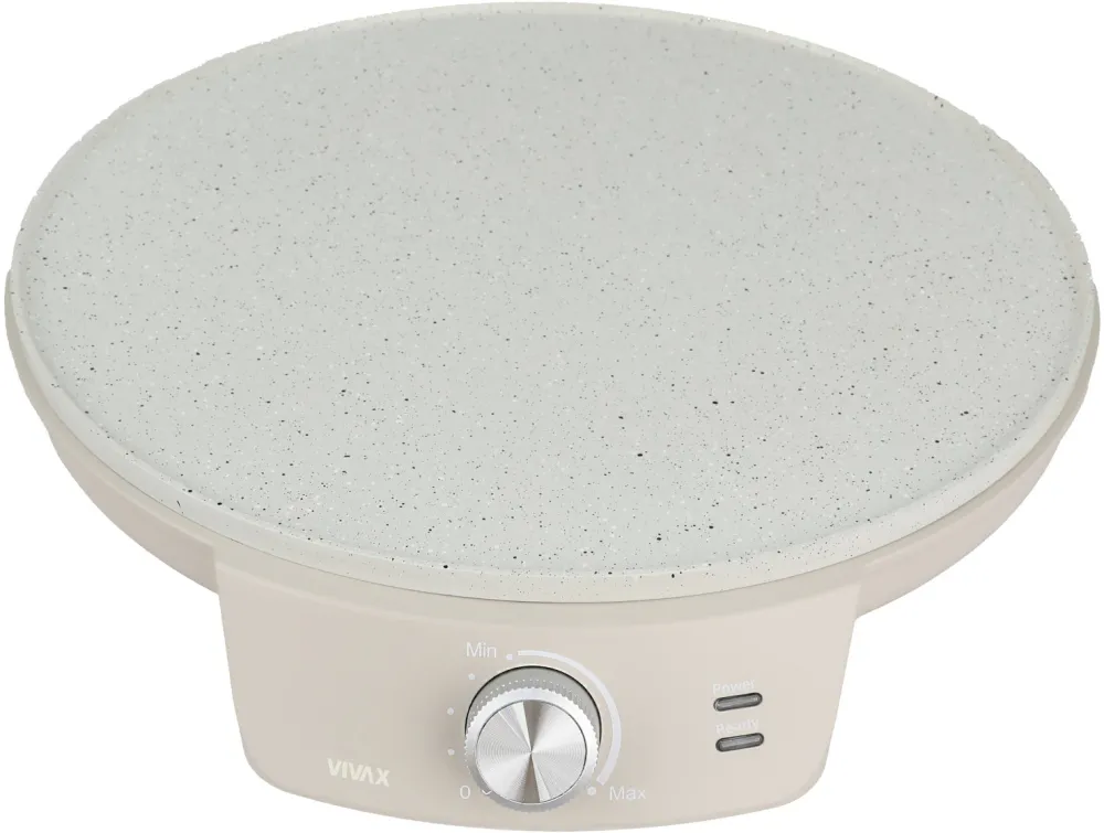Aparat pentru preparat clatite PM-1200S, plita 30 cm, putere 1200 W, Lunar Bej