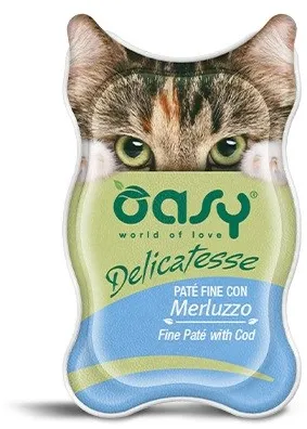 OASY Delicatesse Fine paté with Cod - wet cat food - 85g