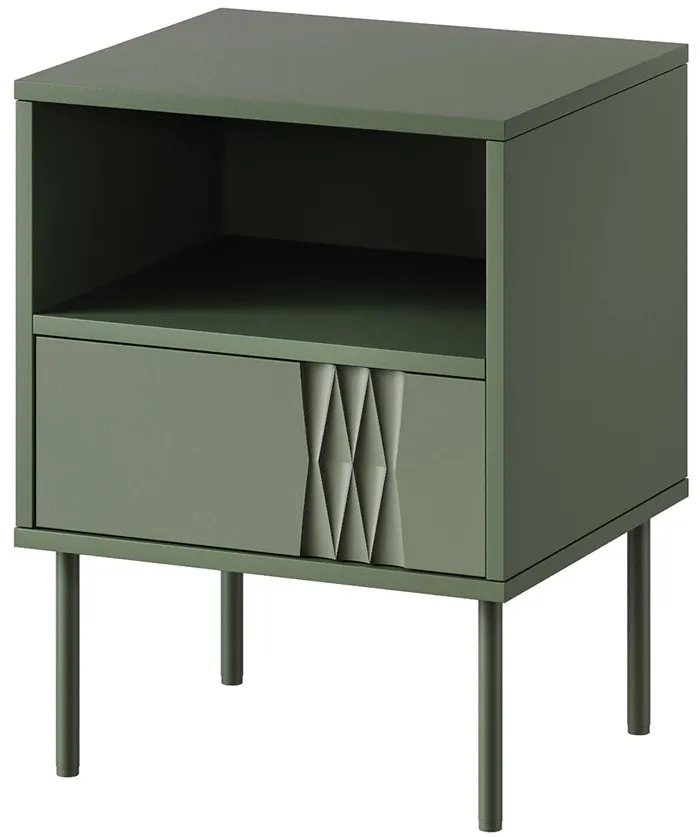 Cama Bedside table 2 pcs. TRESSE 44x40x53 matte green