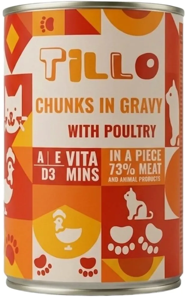 TILLO Chunks in gravy Poultry - wet cat food - 415g