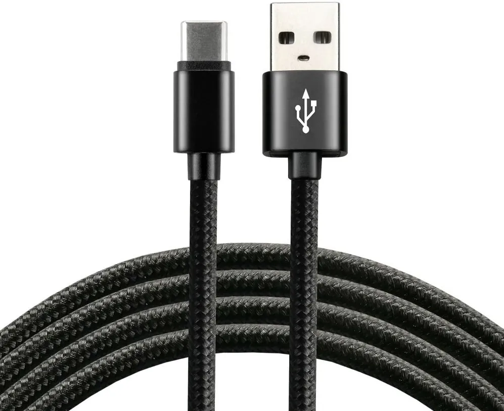 Cablu Date everActive USB-C 1m - Black, braided, quick charge, 3A - CBB-1CB
