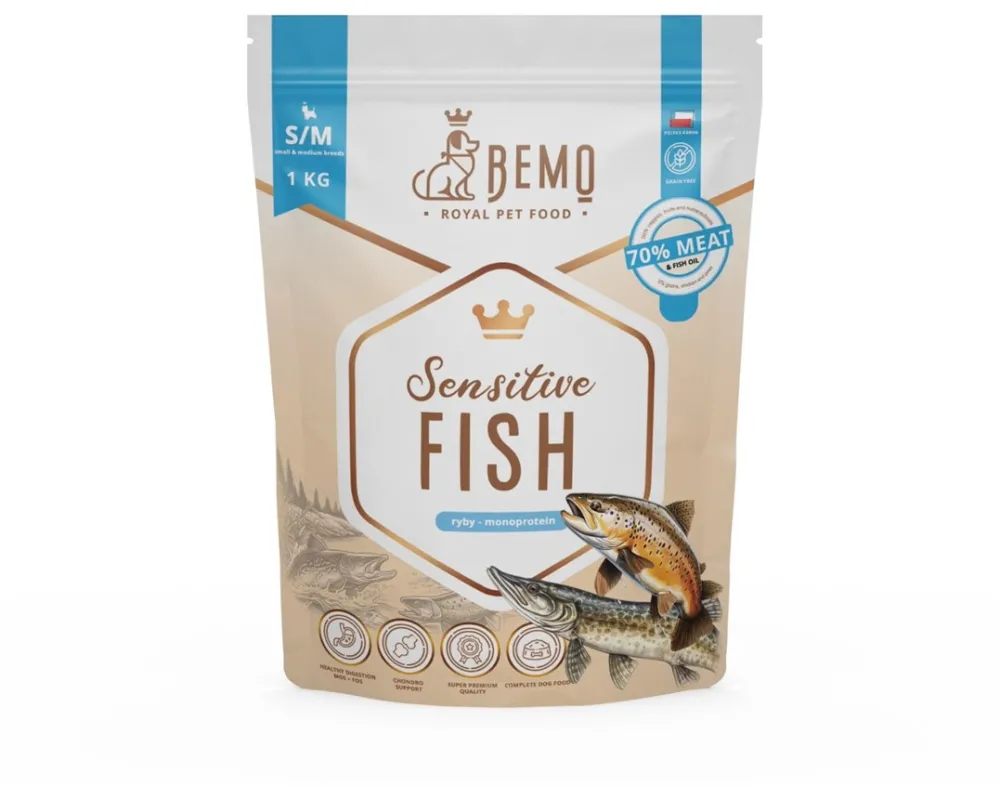 BEMO Sensitive Fish Small/Medium Mono - dry dog food - 1kg