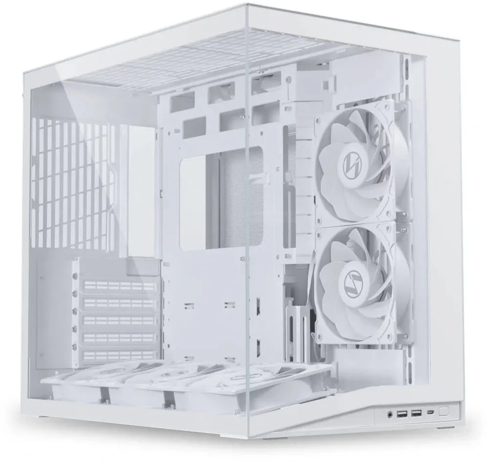 Carcasa PC Lian Li O11D Mini V2 Flow, Midi-tower case, tempered glass Alb
