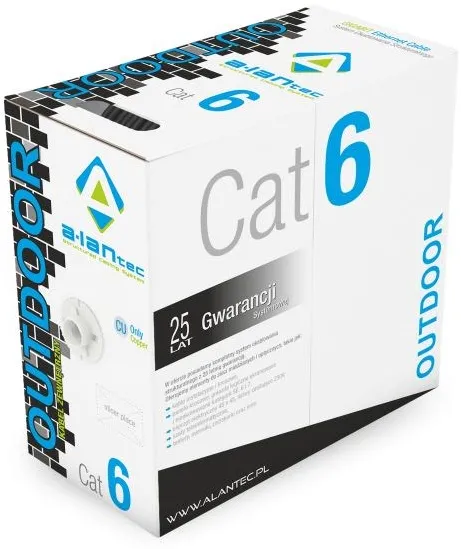ALANTEC U/UTP cat.6 PE 4x2x23AWG 305m EXTERNAL DRY cable