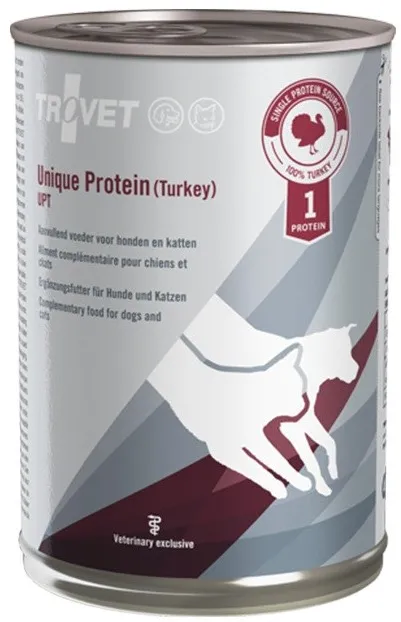 TROVET Unique Protein UPT Turkey Mono - wet dog and cat food - 400 g